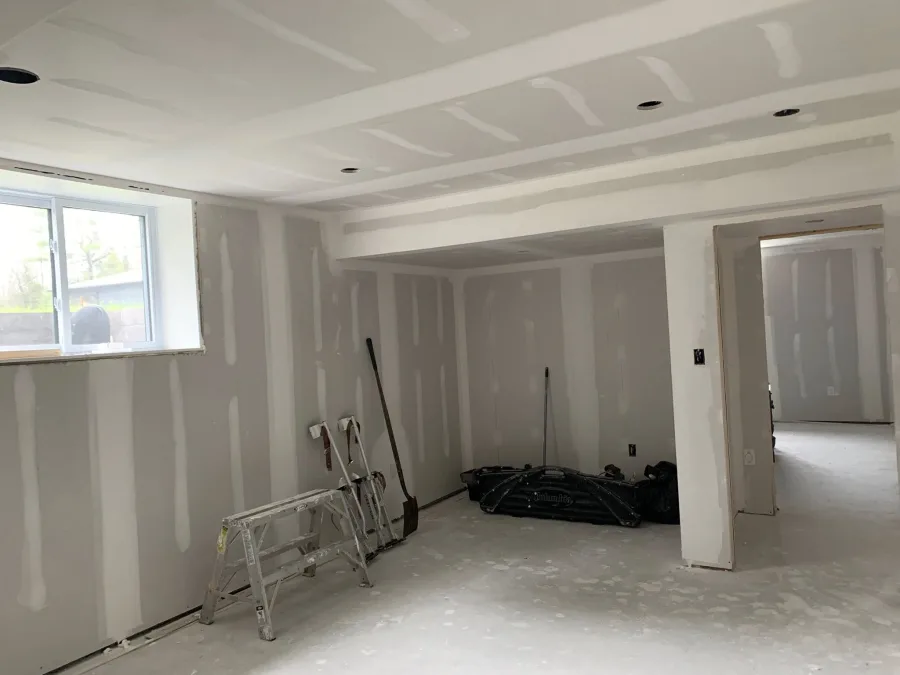 JP Drywall & Taping Inc. primed and painted room in North Bay, Ontario